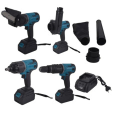 Універсальний набір 5в1 електроінструментів з кейсом та 2 АКБ: ідеальний вибір для будівництва та ремонту